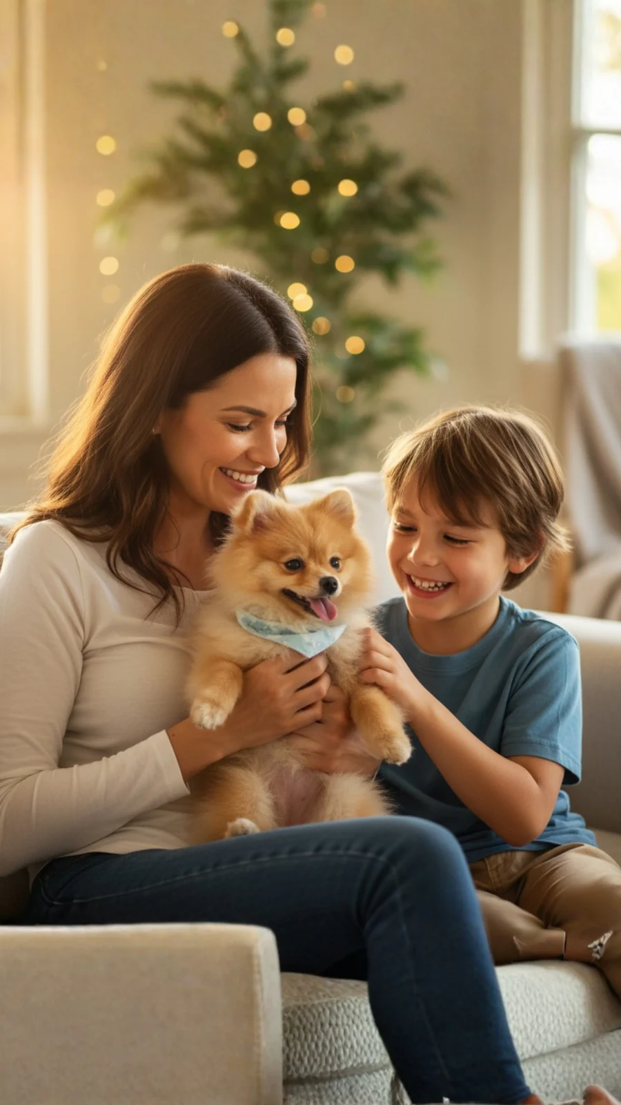 Yavrusuyla mutlu bir aile